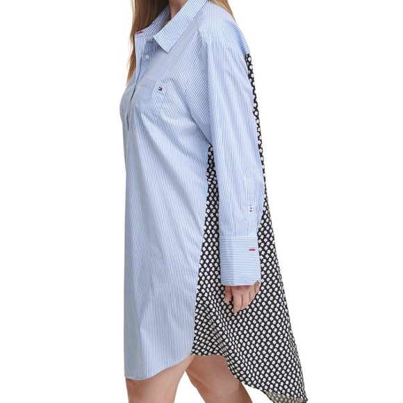 Tommy Hilfiger Dresses & Skirts - Tommy Hilfiger Mixed-Print Shirtdress